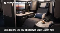 United Polaris suites 2026, 787 9 seat with privacy door and big screen for planning SFO long haul flights