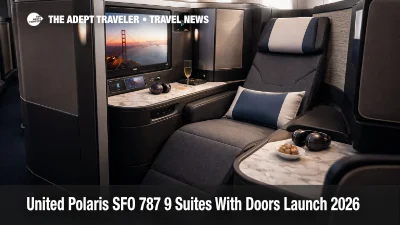 United Polaris suites 2026, 787 9 seat with privacy door and big screen for planning SFO long haul flights