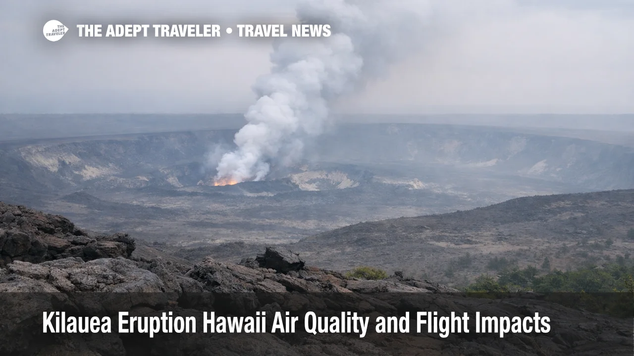Kilauea eruption Hawaii flights, vog haze hangs over the caldera as visitors adjust Big Island outdoor plans