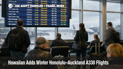 U.S. flight delays January 13, 2026 as travelers watch departure screens during gusty winds at a major hub