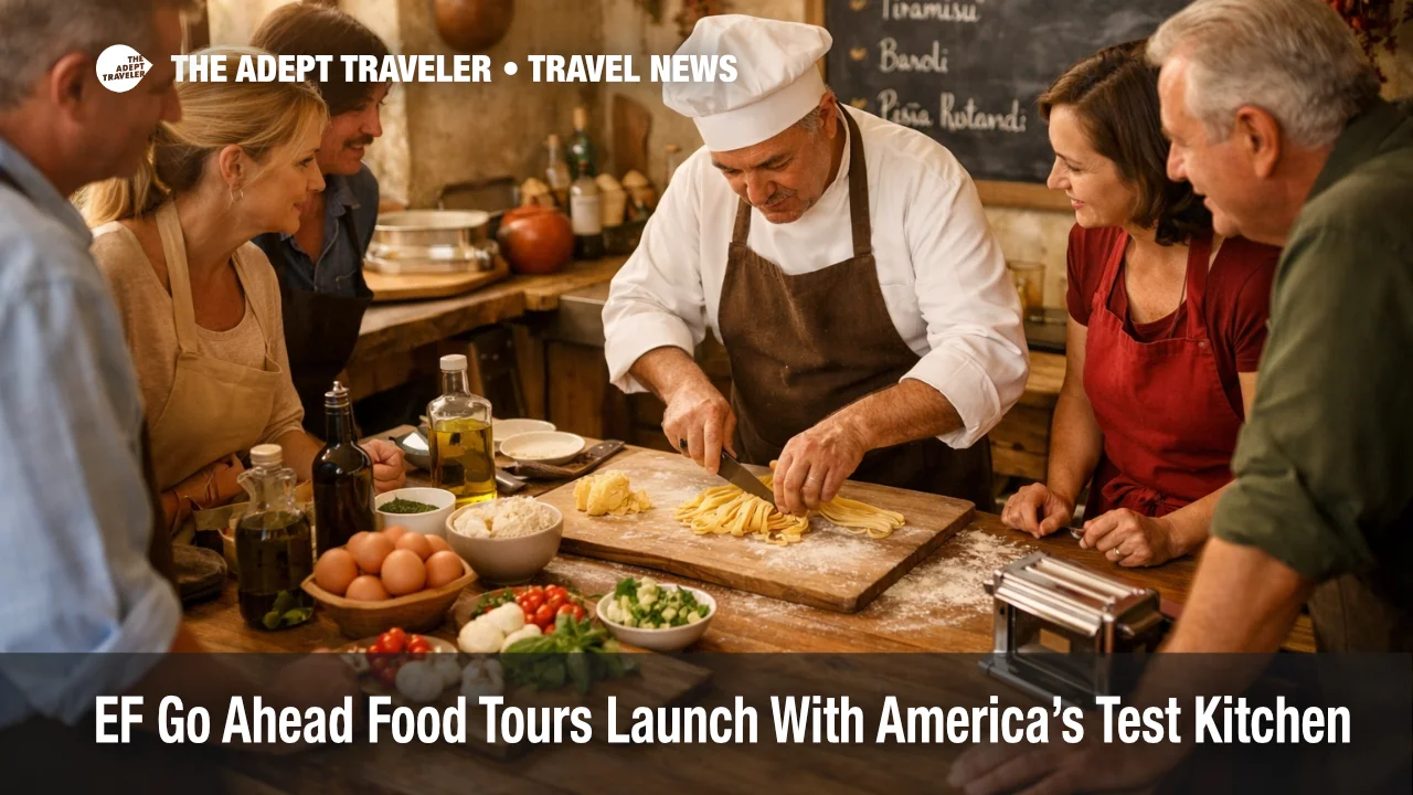 EF Go Ahead food tours show a small group cooking class in Florence, Italy, helping travelers choose a culinary itinerary