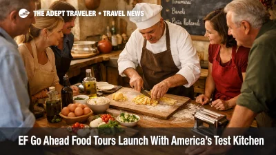 EF Go Ahead food tours show a small group cooking class in Florence, Italy, helping travelers choose a culinary itinerary