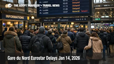Gare du Nord Eurostar delays shown on departures board as Paris travelers face longer waits and missed connections