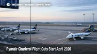 Ryanair Charleroi capacity cut shown by fewer aircraft at CRL gates, signaling tighter spring and summer 2026 seats