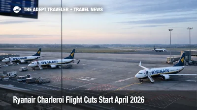 Ryanair Charleroi capacity cut shown by fewer aircraft at CRL gates, signaling tighter spring and summer 2026 seats