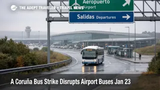 A Coruña bus strike airport buses leave travelers relying on taxis and longer buffers for LCG and SCQ transfers