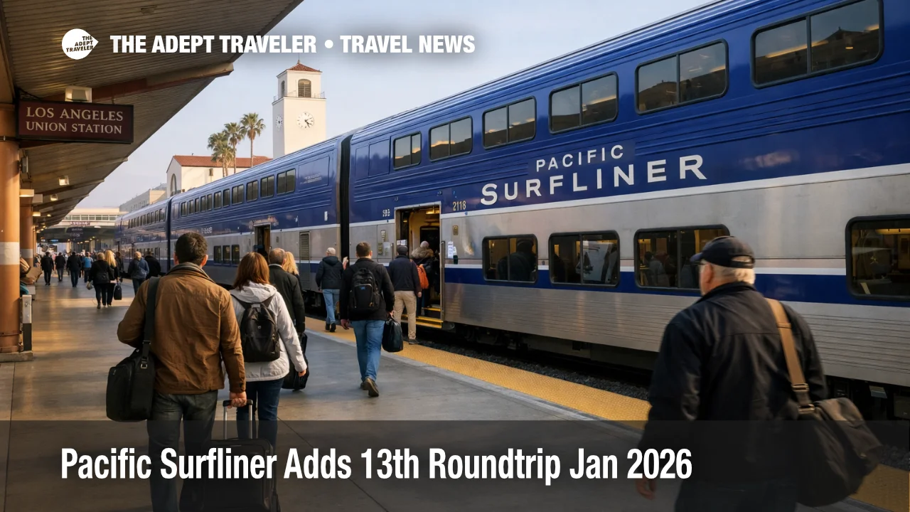 Pacific Surfliner 13th Roundtrip adds options as riders board at Los Angeles Union Station for San Diego