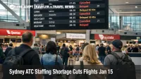 Sydney ATC staffing shortage forces cancellations as travelers watch delays on the Sydney Airport departures board