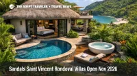 Sandals Saint Vincent Rondoval Villas now bookable for November 2026, showing a private pool villa in lush gardens