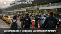 Guatemala state of siege slows La Aurora Airport transfers with checkpoints, and longer curbside queues