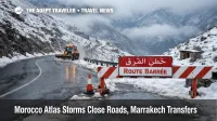 Morocco Atlas road closures on a snowy Tizi n'Tichka Pass slow Marrakech transfers into the mountains