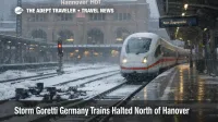 Storm Goretti Germany trains stalled at Hannover Hauptbahnhof as snow and ice disrupt long distance rail routes