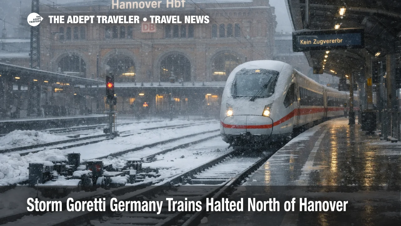 Storm Goretti Germany trains stalled at Hannover Hauptbahnhof as snow and ice disrupt long distance rail routes