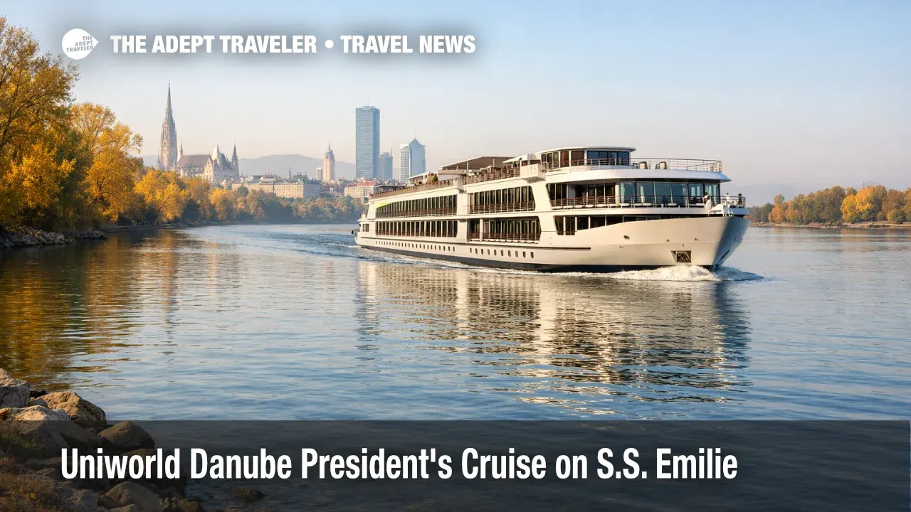 Uniworld President's Cruise Danube sails past Vienna on S.S. Emilie, limited cabins for October 23, 2026