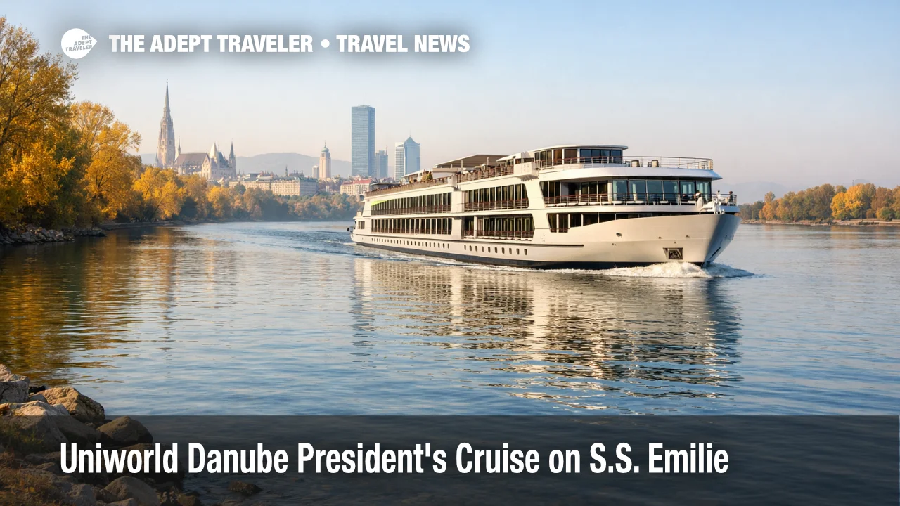 Uniworld President's Cruise Danube sails past Vienna on S.S. Emilie, limited cabins for October 23, 2026