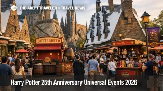 Harry Potter 25th anniversary events drive crowds at Universal Orlando's Wizarding World, requiring earlier timed plans