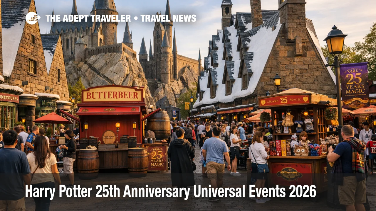 Harry Potter 25th anniversary events drive crowds at Universal Orlando's Wizarding World, requiring earlier timed plans