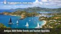 Sailboats in English Harbour highlight Antigua 2026 visitor experiences and a busy spring event calendar.