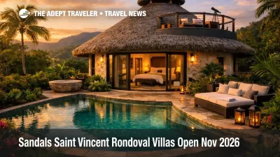 Sandals Saint Vincent Rondoval Villas with private pool and rooftop terrace, showing new butler villa bookings for November 2026