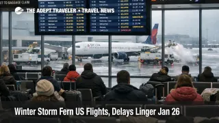 Winter Storm Fern US flights show delays at Boston Logan as deicing and low visibility slow departures