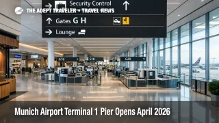 Munich Airport Terminal 1 Pier opening shows new concourse and CT security lanes for non Schengen departures