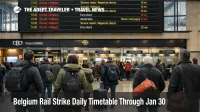 Belgium rail strike timetable confusion as travelers watch cancellations at Brussels Midi departures board