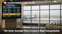 FAA safety oversight office shift at Reagan National shown from concourse as minor delays appear on departures board