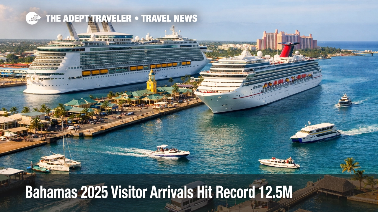 Bahamas 2025 visitor arrivals surge as cruise ships dock in Nassau Harbour, signaling busier ports and tighter hotel availability