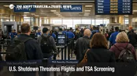 U.S. shutdown threatens flights as TSA lines grow at Reagan National, raising missed departure and connection risk