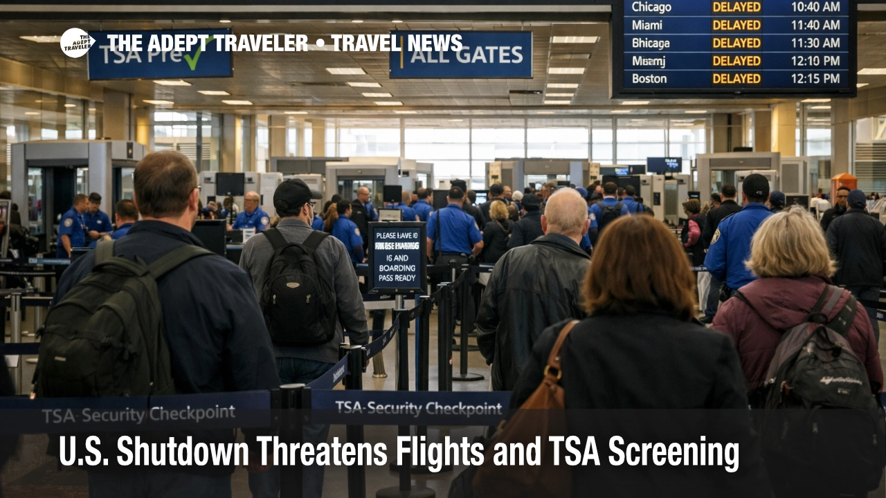 U.S. shutdown threatens flights as TSA lines grow at Reagan National, raising missed departure and connection risk