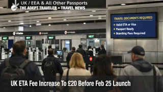  UK ETA fee increase shown at Heathrow passport control as travelers face new Feb 25, 2026 boarding checks