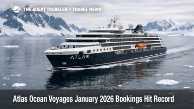  Atlas Ocean Voyages bookings surge as an expedition ship sails Antarctica, signaling tighter cabin choice for 2026