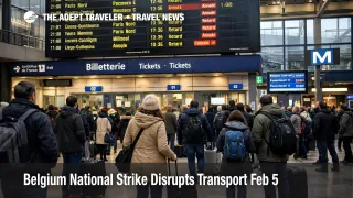  Belgium national strike transport disruptions as travelers crowd Brussels Midi departures boards and wait for reduced service