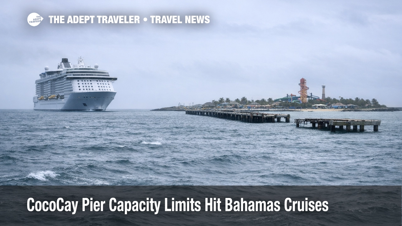 CocoCay pier capacity limits leave one cruise ship waiting offshore as docking restrictions threaten a missed port day