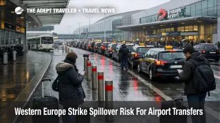  Western Europe strike spillover transport shows at Brussels Airport as transit bays thin and taxi lines lengthen