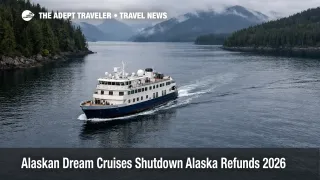 Alaskan Dream Cruises shutdown Alaska, small ship underway in Southeast Alaska as travelers rebook and track refunds