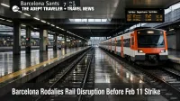 Bl disruption at Sants, a commuter train stopped as travelers plan buffers before the Feb 9-11 strike
