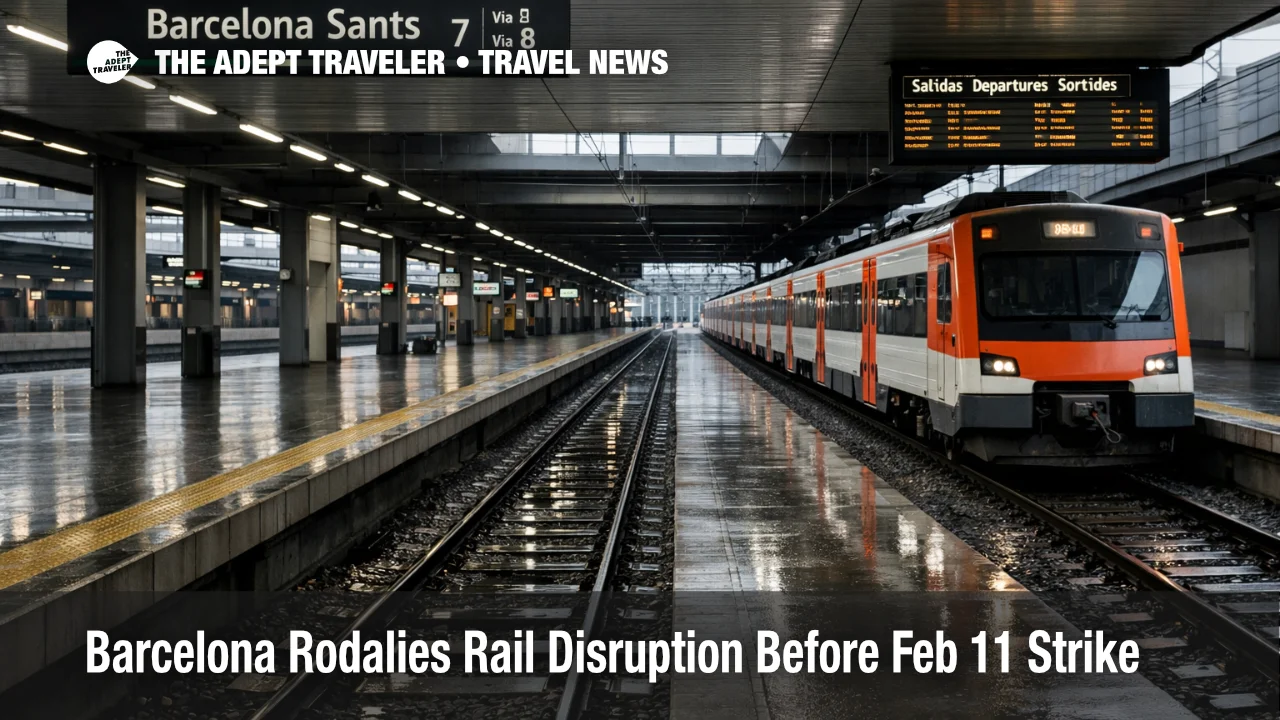 Bl disruption at Sants, a commuter train stopped as travelers plan buffers before the Feb 9-11 strike
