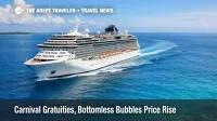 Carnival gratuity increase April 2026, ship at sea illustrating higher onboard daily costs from April 2, 2026