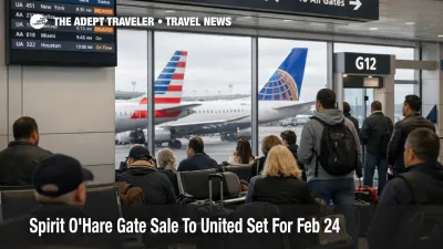  Spirit O'Hare gate sale as travelers watch ORD departures boards near crowded gates and shifting assignments