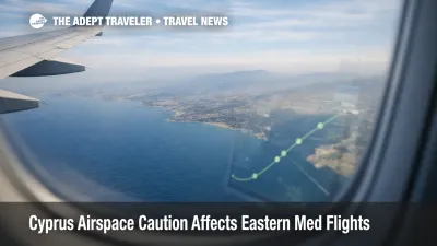  Cyprus airspace caution flights, jet over the Eastern Mediterranean near Cyprus as airlines add buffer time