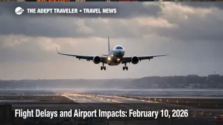 Flight delays February 10 2026, jet lands in gusty winds at Boston Logan as evening slowdown risk builds