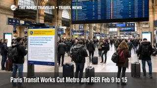 Paris transit works shown at Gare du Nord as travelers reroute during RER B disruptions to CDG