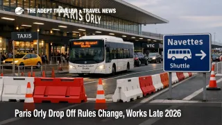 Paris Orly drop off rules shift, curbside access redirects to a shuttle lane outside the terminal frontage