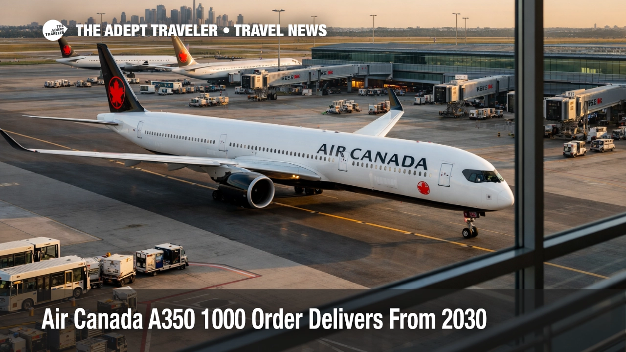 Air Canada A350 1000 order signals new long haul cabins as an Air Canada widebody taxis at Toronto Pearson