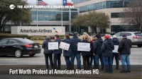Fort Worth protest at American Airlines HQ signals rising disruption risk for travelers relying on tight DFW connections