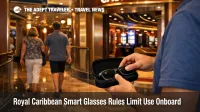 Royal Caribbean smart glasses restrictions, guest stows wearables near the casino to avoid recording rules onboard