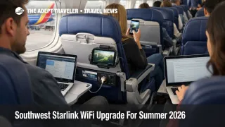 Southwest Starlink WiFi rollout, travelers work and stream onboard a 737 as faster inflight internet arrives in 2026