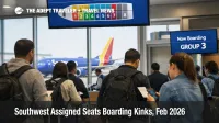 Southwest Assigned Seats Boarding creates gate confusion as families check seat assignments before boarding