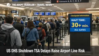 DHS shutdown TSA delays show long ATL security lines, raising missed flight risk for travelers during peak departures